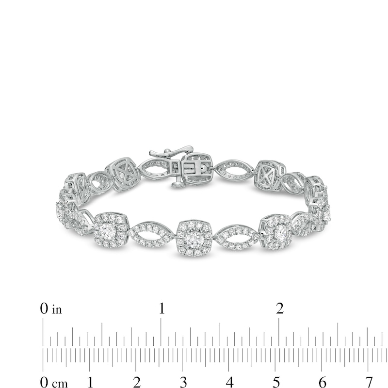 5 CT. T.W. Certified Lab-Created Diamond Art Deco Bracelet in 14K White Gold (F/SI2) – 7.25"