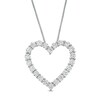 Thumbnail Image 1 of 2 CT. T.W. Certified Lab-Created Diamond Heart Necklace in 14K White Gold (F/SI2)