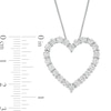 Thumbnail Image 4 of 2 CT. T.W. Certified Lab-Created Diamond Heart Necklace in 14K White Gold (F/SI2)