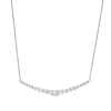 Thumbnail Image 0 of 1 CT. T.W. Certified Lab-Created Diamond Graduated Curved Necklace in 14K White Gold (F/SI2)
