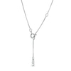 Thumbnail Image 2 of 1 CT. T.W. Certified Lab-Created Diamond Graduated Curved Necklace in 14K White Gold (F/SI2)