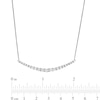 Thumbnail Image 3 of 1 CT. T.W. Certified Lab-Created Diamond Graduated Curved Necklace in 14K White Gold (F/SI2)