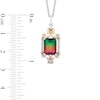 Thumbnail Image 3 of Enchanted Disney Cinderella Quartz and 1/10 CT. T.W. Diamond Stepsister Pendant in Sterling Silver and 10K Gold - 19"