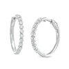 Thumbnail Image 1 of 2 CT. T.W. Certified Lab-Grown Diamond Hoop Earrings in 14K White Gold (F/SI2)