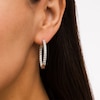 Thumbnail Image 2 of 2 CT. T.W. Certified Lab-Grown Diamond Inside-Out Hoop Earrings in 14K White Gold (F/SI2)