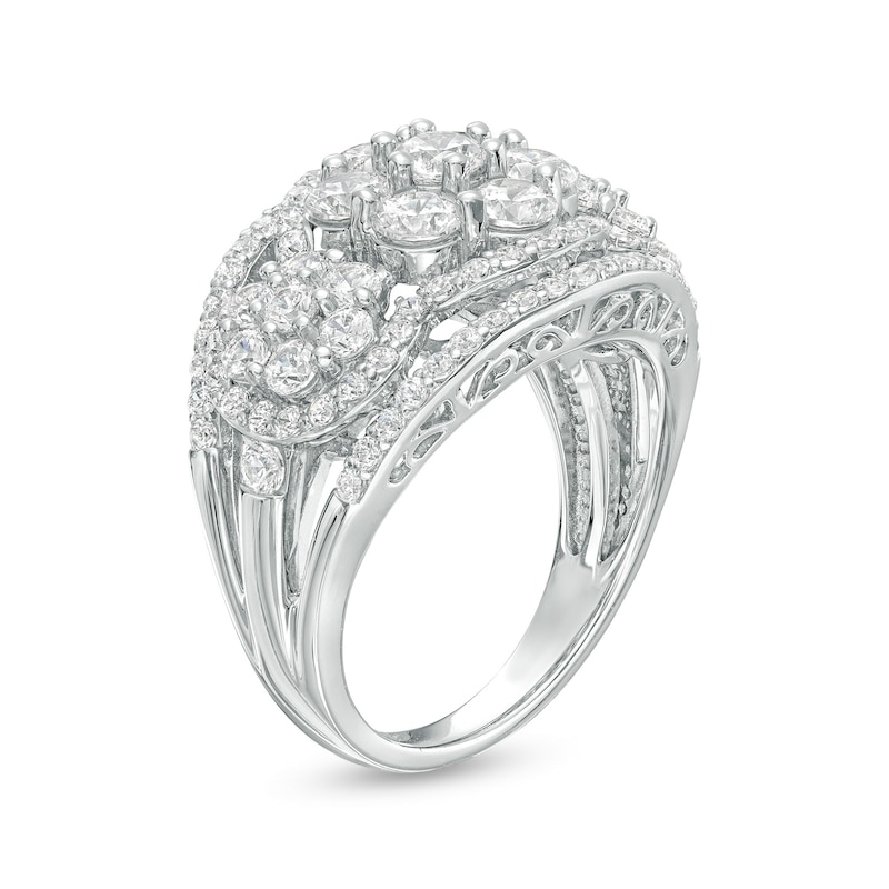Main Image 3 of 3 CT. T.W. Certified Lab-Grown Multi-Diamond Ring in 14K White Gold (F/SI2)