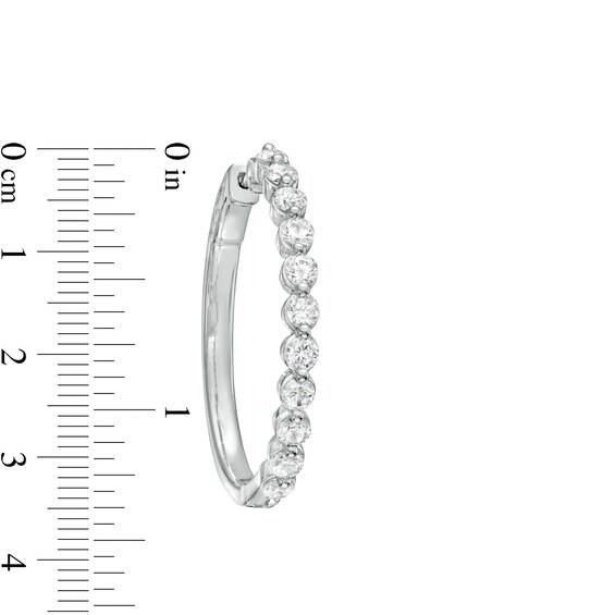 3 CT. T.w. Certified Lab-Grown Diamond Hoop Earrings in 14K White Gold (F/Si2)