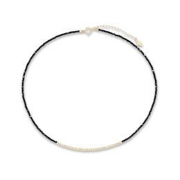 Elliot Young Spinel and Polished Bead Choker Necklace in 14K Gold – 16&quot;
