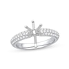 Thumbnail Image 1 of 1/2 CT. T.W. Diamond Triple Row Semi-Mount in 14K White Gold