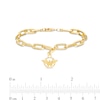 Thumbnail Image 3 of Wonder Woman™ Collection Logo Paper Clip Link Bracelet in 10K Gold – 7.5"