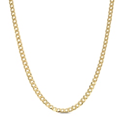 2.0mm Curb Chain Necklace in Solid 14K Gold - 16"