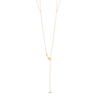 Thumbnail Image 2 of Wonder Woman™ Collection Heart with Logo and Mini Puff Heart Double Strand Necklace in 10K Gold - 21.5"