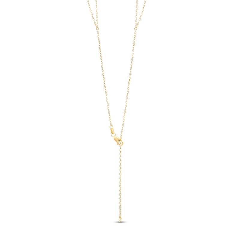 Main Image 2 of Wonder Woman™ Collection Heart with Logo and Mini Puff Heart Double Strand Necklace in 10K Gold - 21.5"