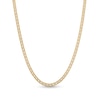 Thumbnail Image 1 of 3.0mm Cuban Curb Chain Necklace in Hollow 10K Two-Tone Gold - 18"