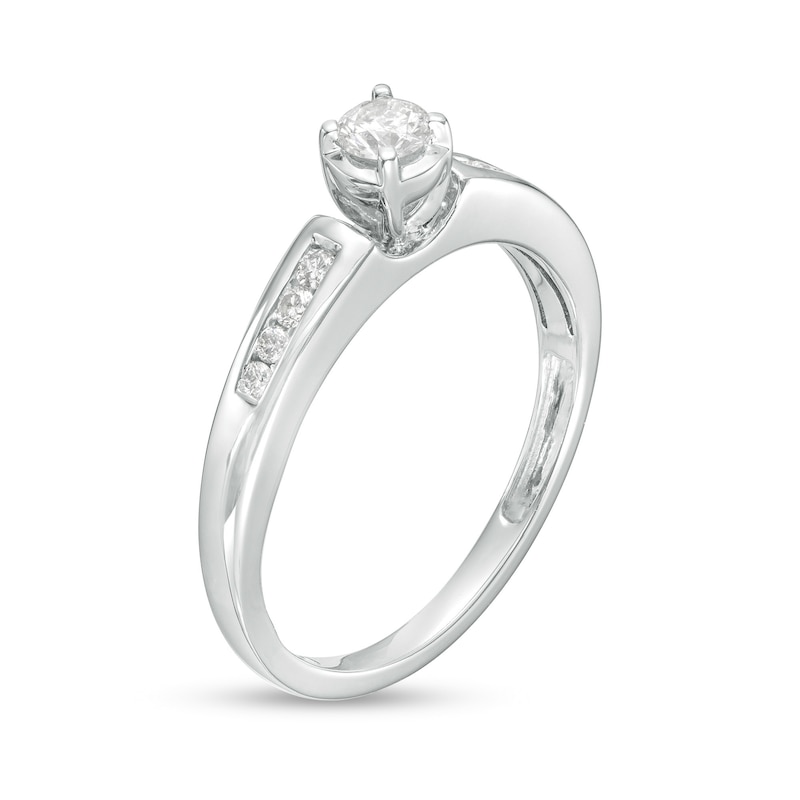 Main Image 3 of Cherished Promise Collection™ 1/4 CT. T.W. Diamond Promise Ring in 10K White Gold