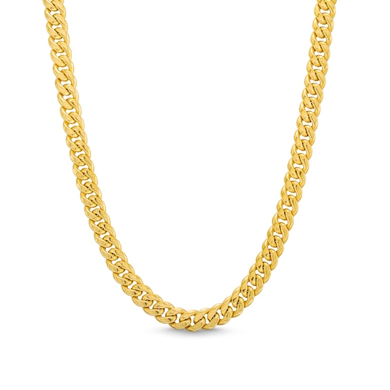 4.5mm Cuban Curb Chain Necklace in Hollow 10K Gold - 18"