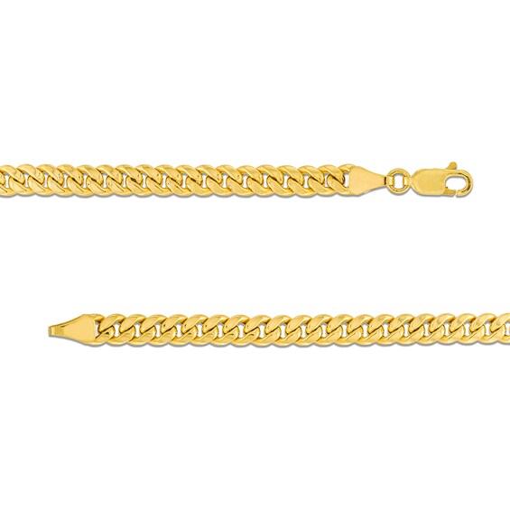 4.5mm Cuban Curb Chain Necklace in Hollow 10K Gold - 18"
