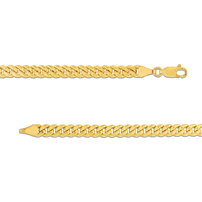 Main Image 3 of 4.5mm Cuban Curb Chain Necklace in Hollow 10K Gold - 18"