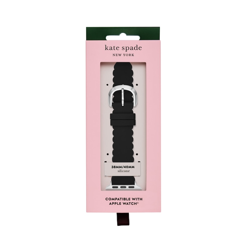 Ladies' Kate Spade Apple Straps Interchangeable Scallop Black Silicone  Strap Band Attachment (Model: KSS0018) | Zales