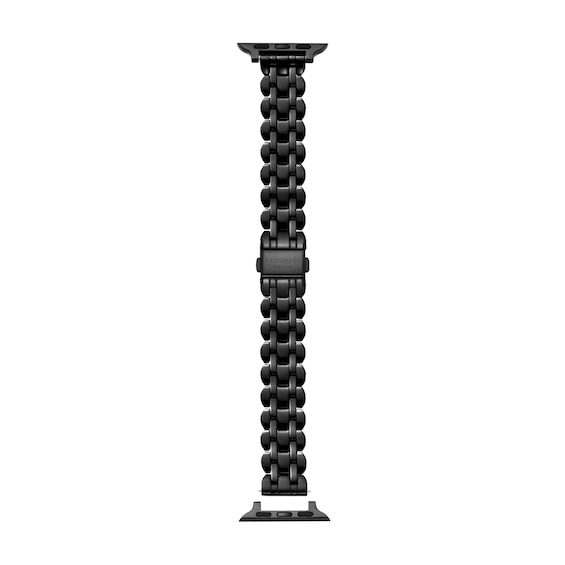 Ladies' Kate Spade Apple Straps Black IP Interchangeable Scallop Link Band Attachment (Model: Kss0066)