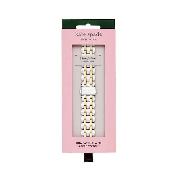 Ladies' Kate Spade Apple Straps Two-Tone Interchangeable Scallop Link Band Attachment (Model: Kss0069)