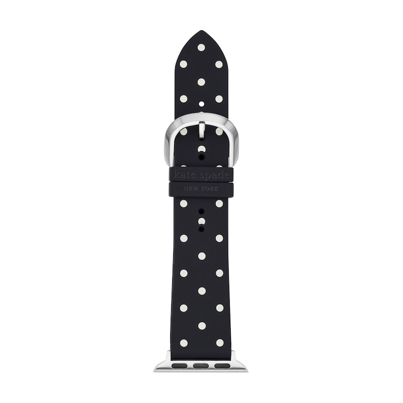 Ladies' Kate Spade Apple Straps Interchangeable White Polka Dot Black  Silicone Strap Band Attachment (Model: KSS0080) | Zales