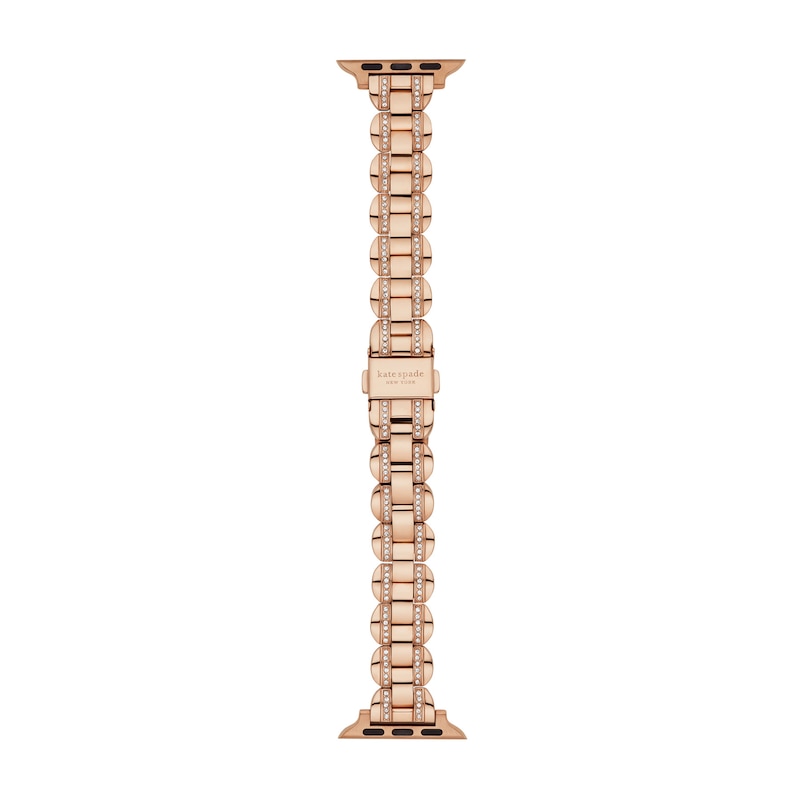 Main Image 1 of Ladies' Kate Spade Apple Straps Crystal Accent Rose-Tone IP Interchangeable Link Band Attachment (Model: KSS0089)