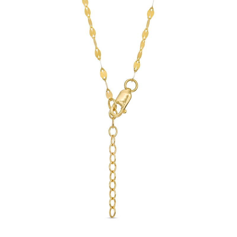 Main Image 3 of 1/10 CT. T.W. Diamond Entwined Double Circle Necklace in 10K Gold
