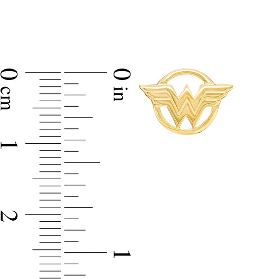 Wonder Woman™ Collection Logo Stud Earrings in 10K Gold