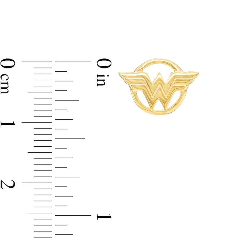 Main Image 2 of Wonder Woman™ Collection Logo Stud Earrings in 10K Gold