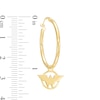 Thumbnail Image 2 of Wonder Woman™ Collection Logo Hoop Earrings in 10K Gold
