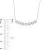 Thumbnail Image 3 of 1/3 CT. T.W. Baguette and Round Diamond Hexagon Frame Curved Necklace in 10K White Gold