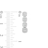 Thumbnail Image 3 of 1/3 CT. T.W. Baguette and Round Diamond Hexagon Frame Drop Earrings in 10K White Gold