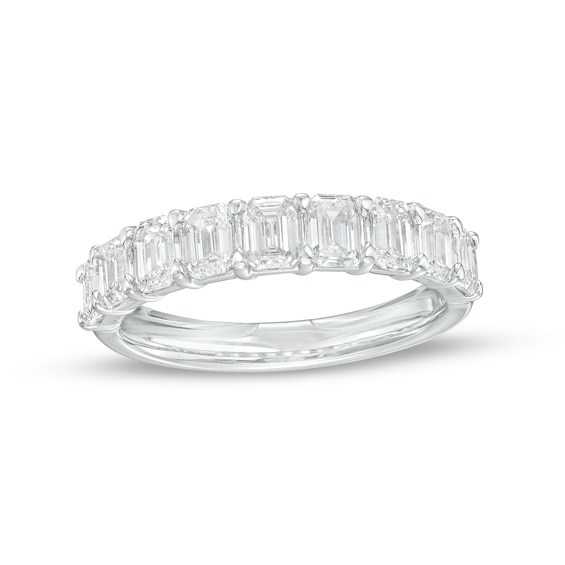 1-3/4 CT. T.w. Certified Emerald-Cut Diamond Anniversary Band in 14K White Gold (I/Si2)