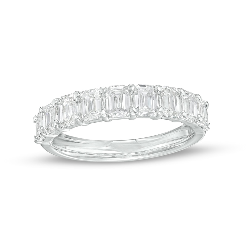 1-3/4 CT. T.W. Certified Emerald-Cut Diamond Anniversary Band in 14K White Gold (I/SI2)