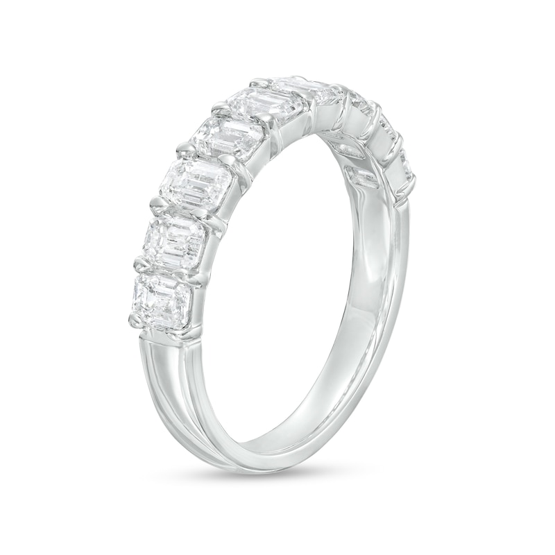 1-3/4 CT. T.W. Certified Emerald-Cut Diamond Anniversary Band in 14K White Gold (I/SI2)