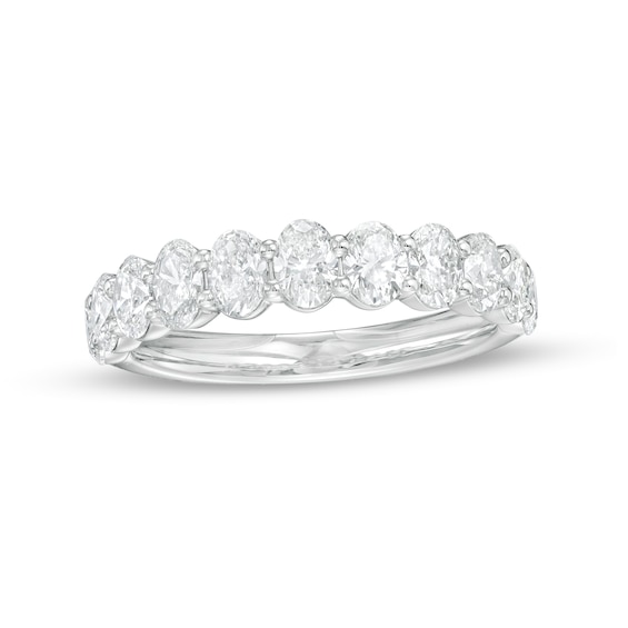 1-3/4 CT. T.w. Certified Oval Diamond Anniversary Band in 14K White Gold (I/Si2)