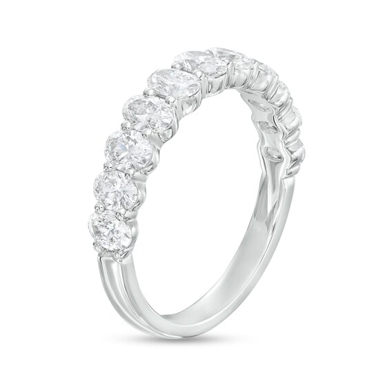 1-3/4 CT. T.w. Certified Oval Diamond Anniversary Band in 14K White Gold (I/Si2)