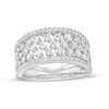 Thumbnail Image 1 of 1-1/2 CT. T.W. Diamond Slant Multi-Row Anniversary Band in 14K White Gold