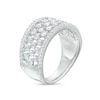 Thumbnail Image 3 of 1-1/2 CT. T.W. Diamond Slant Multi-Row Anniversary Band in 14K White Gold