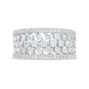 Thumbnail Image 4 of 1-1/2 CT. T.W. Diamond Slant Multi-Row Anniversary Band in 14K White Gold