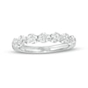 Thumbnail Image 1 of 1 CT. T.W. Diamond Seven Stone Scallop Edge Anniversary Band in 14K White Gold