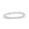 Thumbnail Image 1 of 1/6 CT. T.W. Marquise-Shaped Multi-Diamond Trio Stackable Anniversary Band in 10K White Gold
