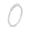 Thumbnail Image 3 of 1/6 CT. T.W. Marquise-Shaped Multi-Diamond Trio Stackable Anniversary Band in 10K White Gold