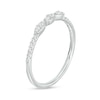 Thumbnail Image 2 of 1/6 CT. T.W. Marquise-Shaped Multi-Diamond Trio Stackable Anniversary Band in 10K White Gold