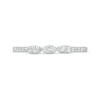 Thumbnail Image 4 of 1/6 CT. T.W. Marquise-Shaped Multi-Diamond Trio Stackable Anniversary Band in 10K White Gold