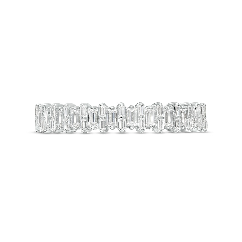 1/3 CT. T.W. Baguette Diamond Alternating Anniversary Band in 14K White Gold