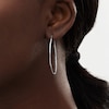 Thumbnail Image 2 of 40.0mm Continuous Tube Hoop Earrings in 10K White Gold