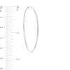 Thumbnail Image 3 of 40.0mm Continuous Tube Hoop Earrings in 10K White Gold