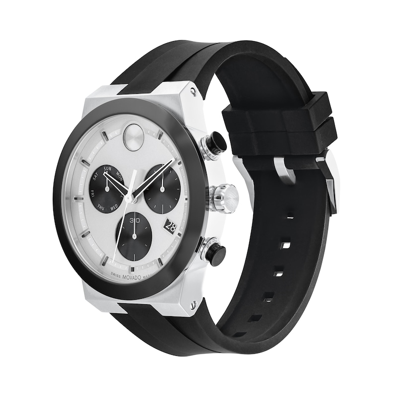 Main Image 2 of Men's Movado BOLD® Fusion Two-Tone Chronograph Black Strap Watch with Black and Silver-Tone Dial (Model: 3600894)